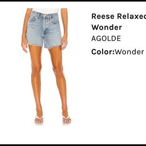 AGOLDE Reese Relaxed Cut Off Short in Wonder